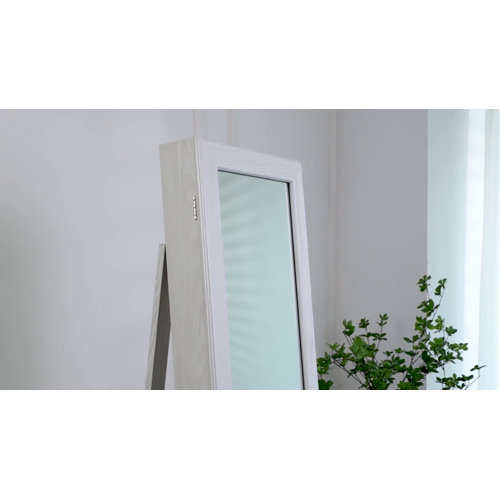 Ebern Designs Quakertown 21.3'' Wide Jewelry Armoire with Mirror